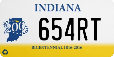 IN license plate 654RT