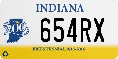 IN license plate 654RX