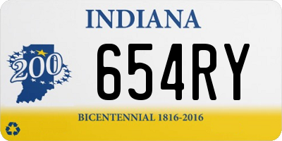IN license plate 654RY