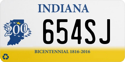 IN license plate 654SJ