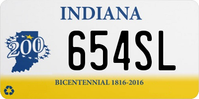 IN license plate 654SL