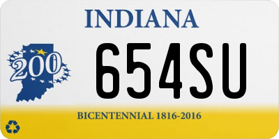 IN license plate 654SU