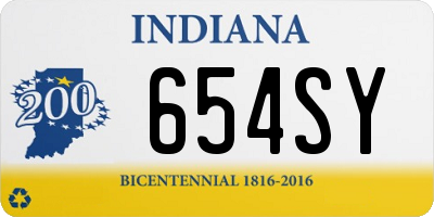 IN license plate 654SY