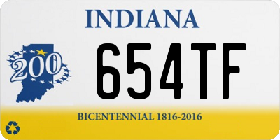 IN license plate 654TF