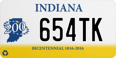 IN license plate 654TK