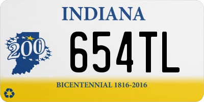 IN license plate 654TL