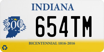 IN license plate 654TM