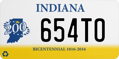 IN license plate 654TO