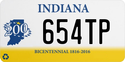 IN license plate 654TP