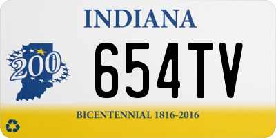 IN license plate 654TV