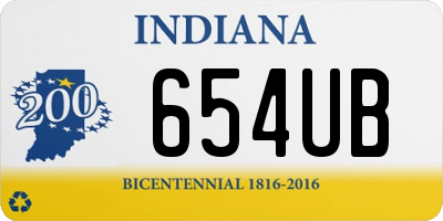 IN license plate 654UB