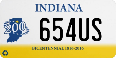 IN license plate 654US
