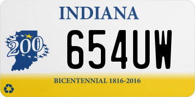 IN license plate 654UW