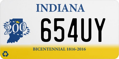 IN license plate 654UY