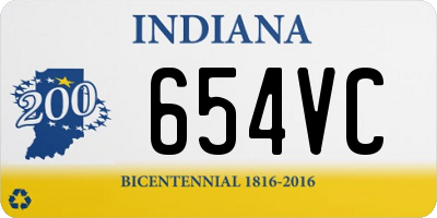 IN license plate 654VC