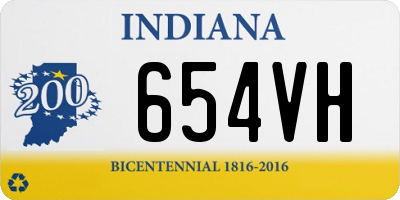 IN license plate 654VH