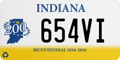 IN license plate 654VI