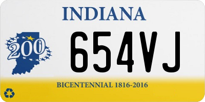 IN license plate 654VJ