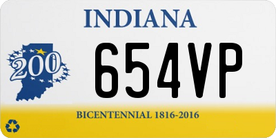 IN license plate 654VP