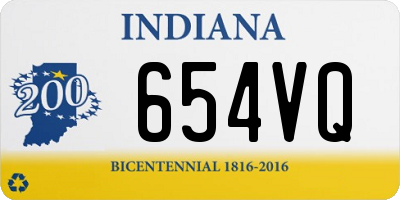 IN license plate 654VQ