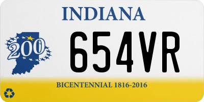IN license plate 654VR
