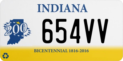 IN license plate 654VV