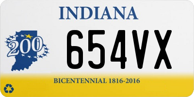 IN license plate 654VX