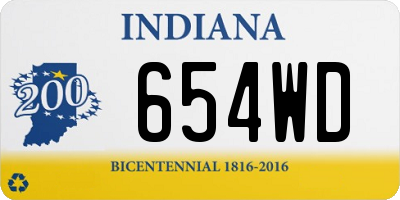 IN license plate 654WD