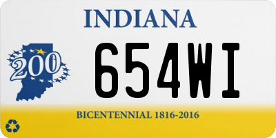 IN license plate 654WI