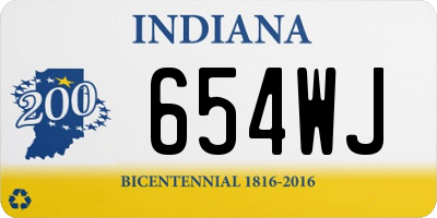 IN license plate 654WJ