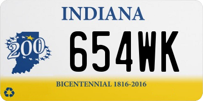 IN license plate 654WK
