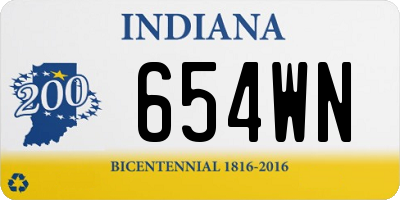 IN license plate 654WN