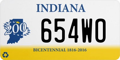 IN license plate 654WO