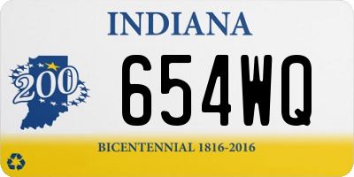 IN license plate 654WQ