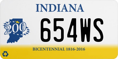 IN license plate 654WS