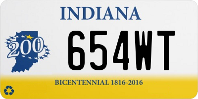 IN license plate 654WT