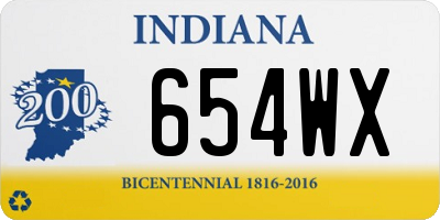 IN license plate 654WX