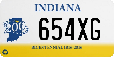 IN license plate 654XG