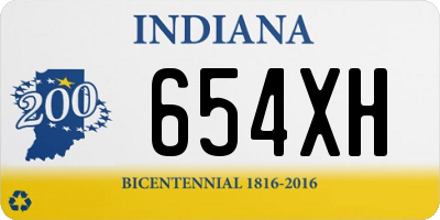 IN license plate 654XH