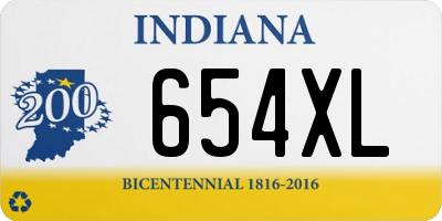 IN license plate 654XL