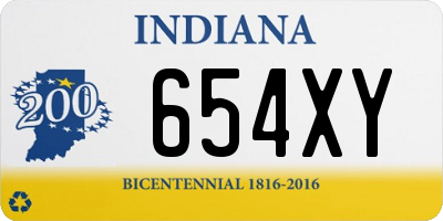 IN license plate 654XY