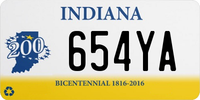 IN license plate 654YA