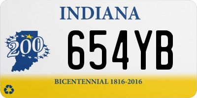 IN license plate 654YB