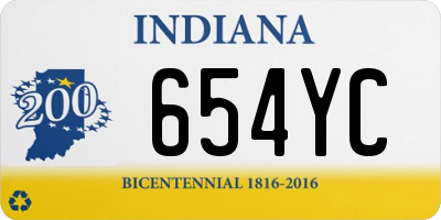 IN license plate 654YC