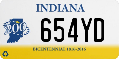 IN license plate 654YD