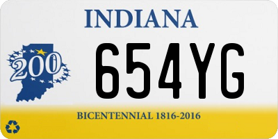 IN license plate 654YG