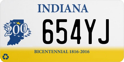 IN license plate 654YJ