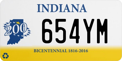 IN license plate 654YM