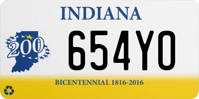 IN license plate 654YO