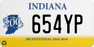 IN license plate 654YP